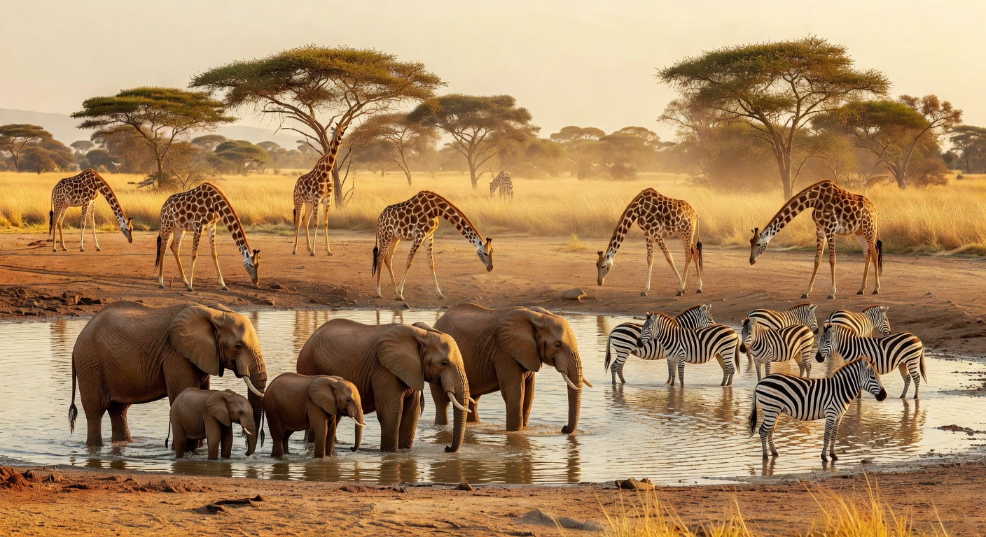 Calm Savanna Watering Hole